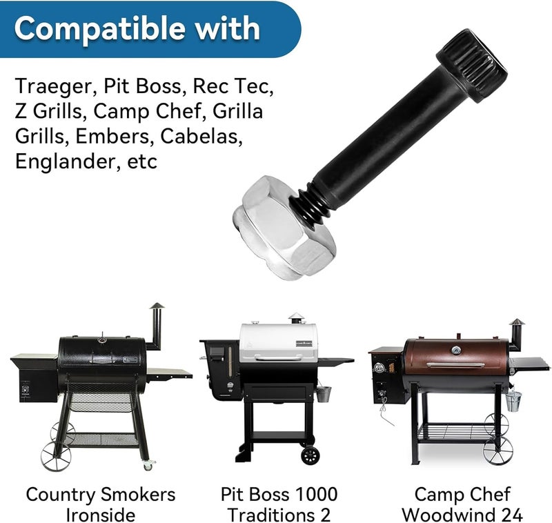 Bularie 74072 Pellet Grill Auger Motor Shaft Nut & Bolt Kit Fit for Traeger, Pit Boss, Z-Grills, Rec Tec, Camp Chef AC Pellet Grill, Auger Motor Shear Pin for Wood Pellet Grill, Replace 74073, 2 Set - Image 3